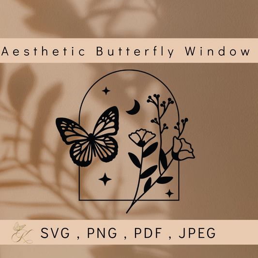 Aesthetic Butterfly Window